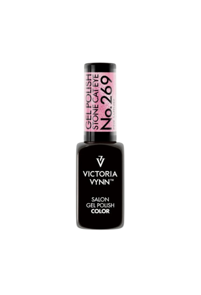 Viktoria Vynn Gel Polis Stone Cat Eye Nr. 269 Pink Saphire 8 ml.