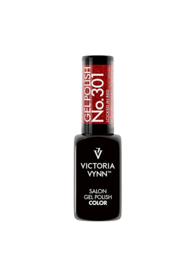 Viktoria Vynn Gel Polish Färg nr 301 Låst i Röd 8 ml