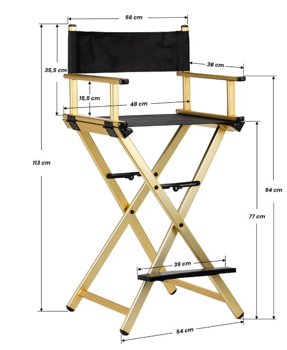 Make-up-Stuhl gold – Bild 2
