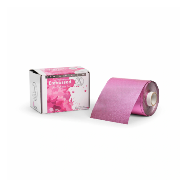 Embossed folio Bubble Gum Pink 12cm x 100m