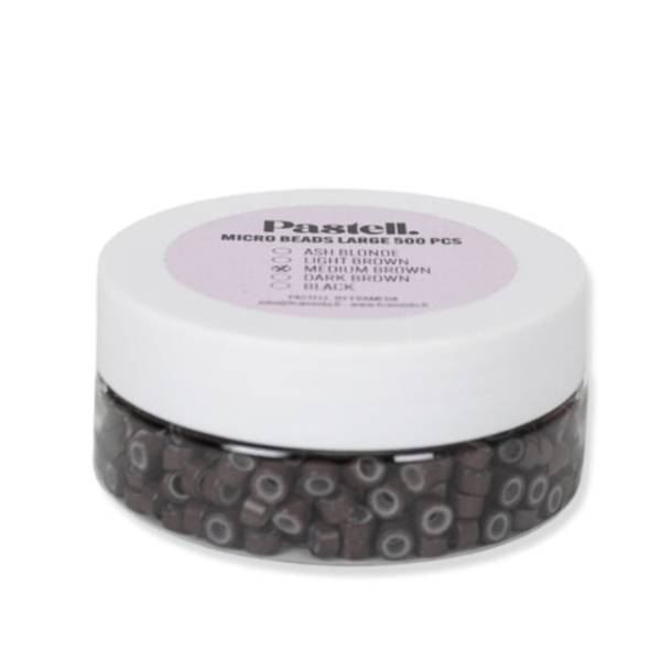 PASTELL. LARGE MICRO BEADS 500 PCS MEDIUM BROWN