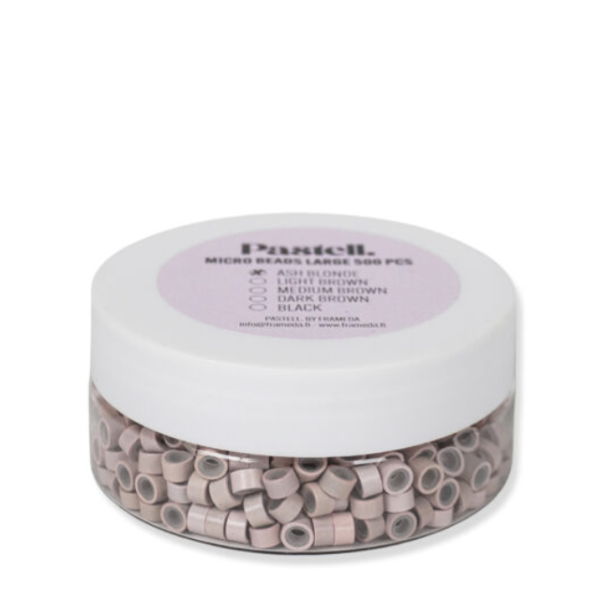 PASTELL. LARGE MICRO BEADS 500 PCS ASH BLONDE