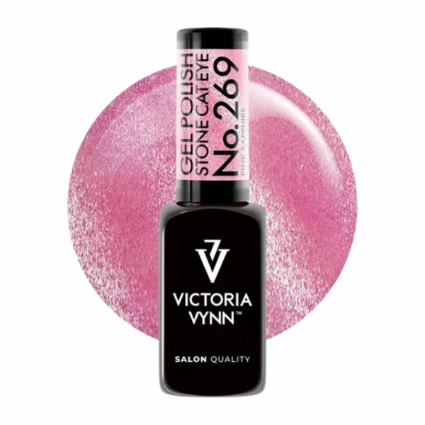 Viktoria Vynn Gel Polis Stone Cat Eye Nr. 269 Pink Saphire 8 ml.